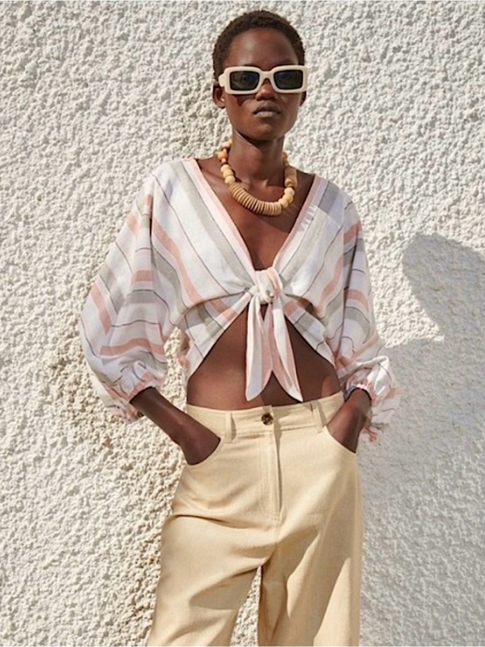 Zara sleeve crop top
